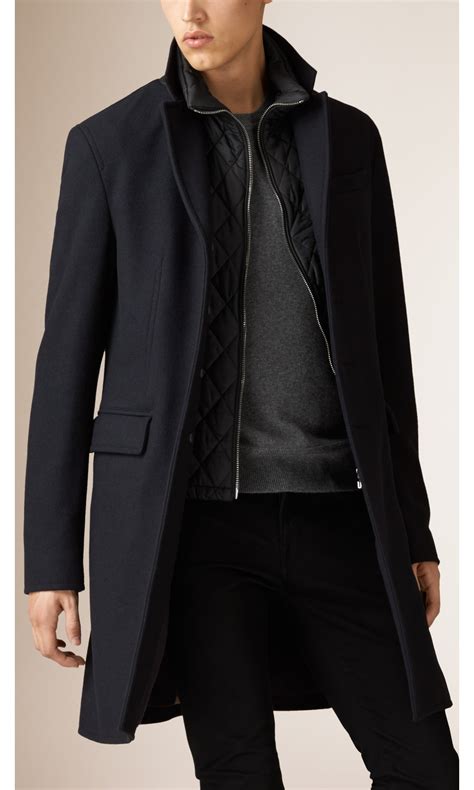 burberry navy wool coat mens|burberry men's wool overcoat.